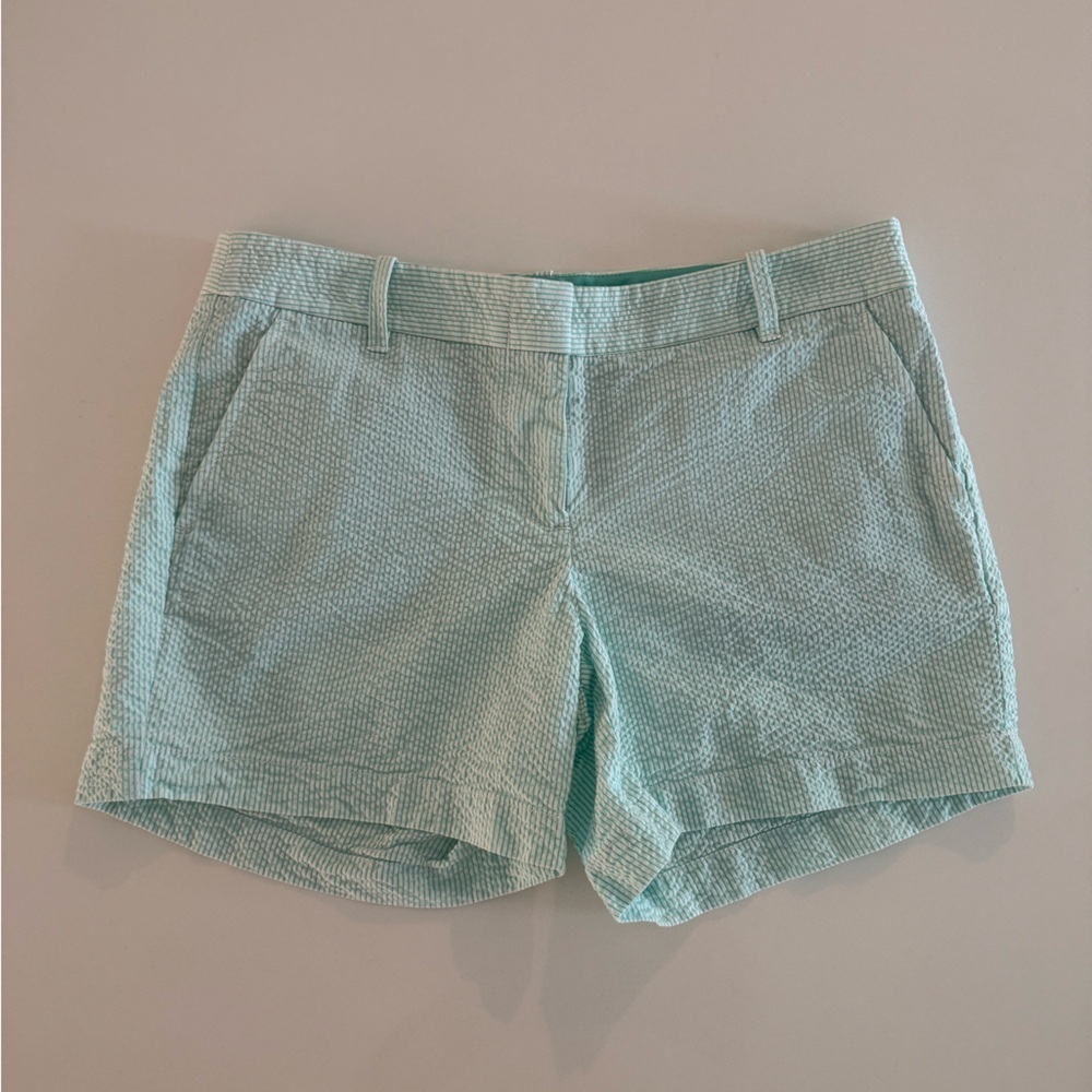 J. Crew Aqua Seersucker Women's Shorts